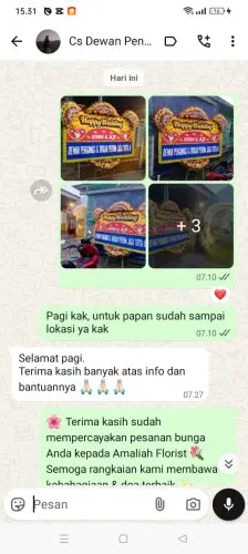 Testimonial Papan Bunga Pernikahan selaraja