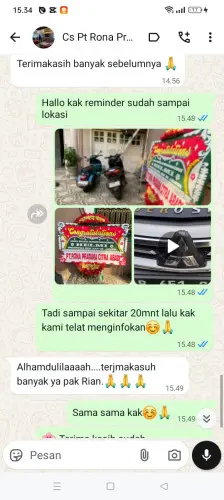Testimonial Papan Bunga selaraja
